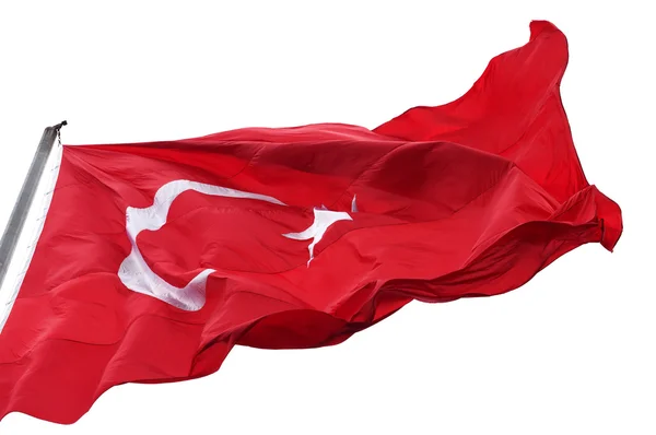 Bandera turca ondeando en viento — Foto de Stock