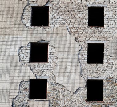 duvar eski ev yıkıldı