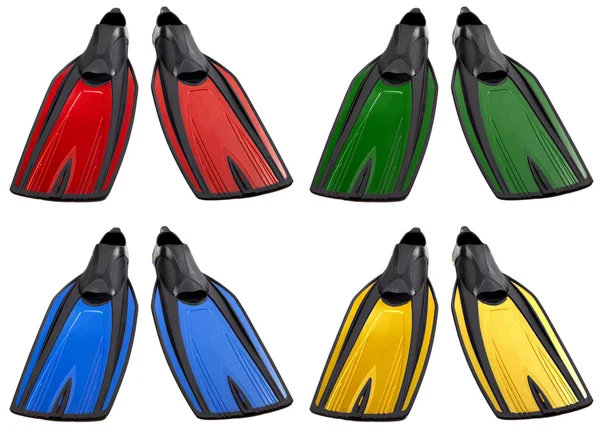 Set of multicolored swimfins — Stock Photo, Image