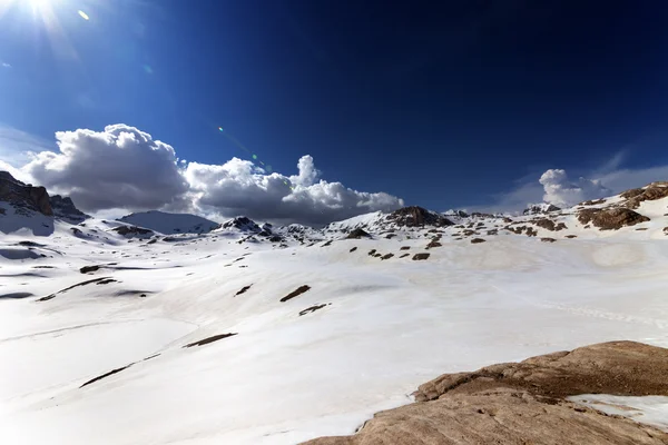 Platô de neve em bom dia — Fotografia de Stock