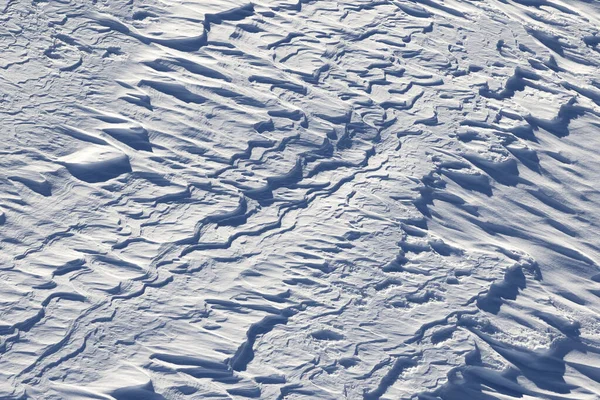 Piste Piste Sneeuwval Skigebied Zonnige Winterdag — Stockfoto