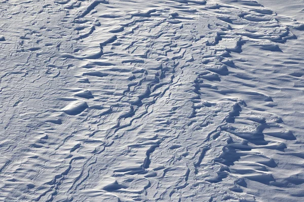 Piste Piste Sneeuwval Skigebied Zonnige Winterdag — Stockfoto