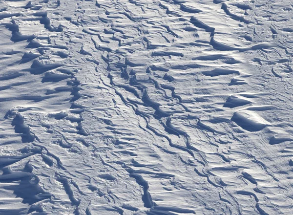 Piste Piste Sneeuwval Skigebied Zonnige Winterdag Natuurlijke Achtergrond — Stockfoto