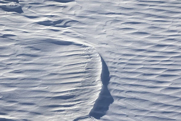 Piste Sneeuwval Skigebied Bij Zonnewind Dag — Stockfoto