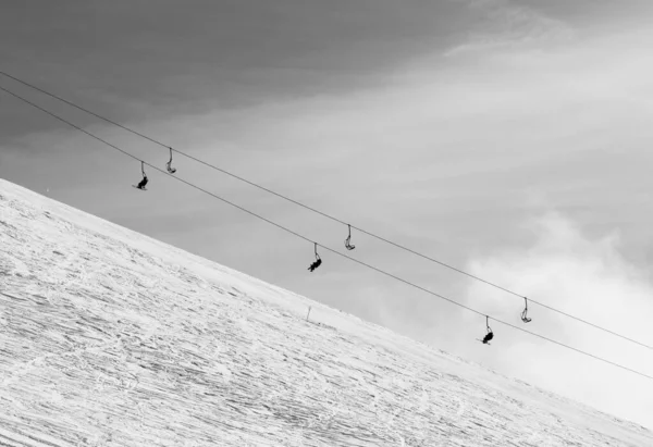 Snowy Piste Πίστα Σκι Ίχνη Από Σκι Και Snowboards Και — Φωτογραφία Αρχείου