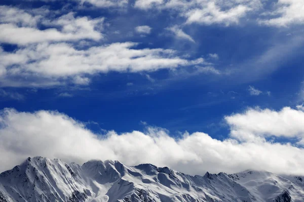 Zimowe Góry Śniegu Słoneczny Dzień Kaukaz Gruzja Region Svaneti — Zdjęcie stockowe