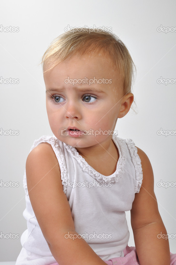 pretty toddler girl looking aside