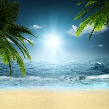 Okyanusta. tasarımınız için doğal arka