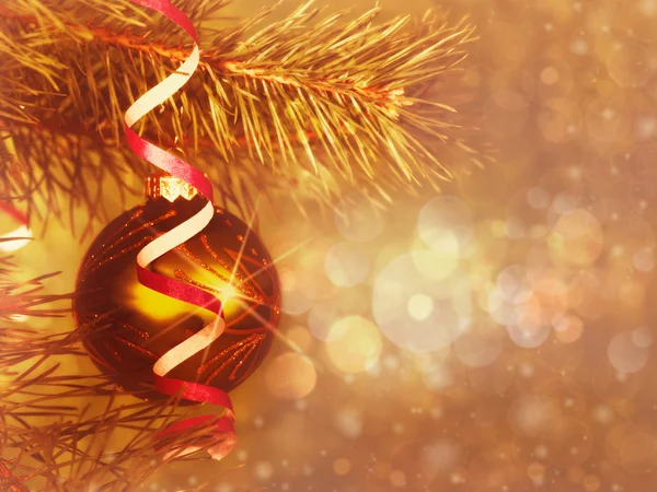 Vánoční Zátiší s krásou bokeh váš design — Stock fotografie