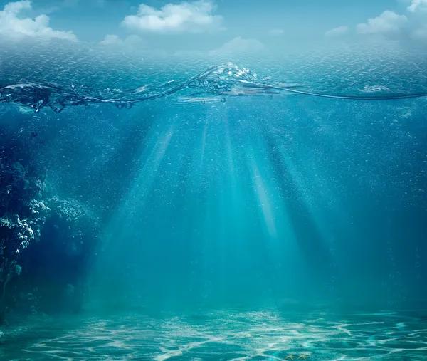 Tasarımınız için deniz ve okyanus arka — Stok fotoğraf