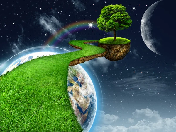 Dreamland. tasarımınız için soyut peri arka planlar
