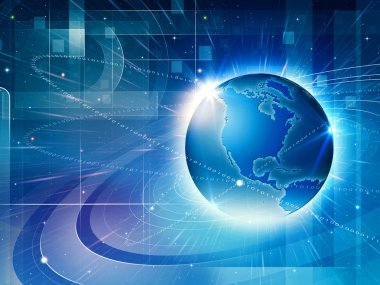 Global bilgi ağı. abstract techno arka planlar