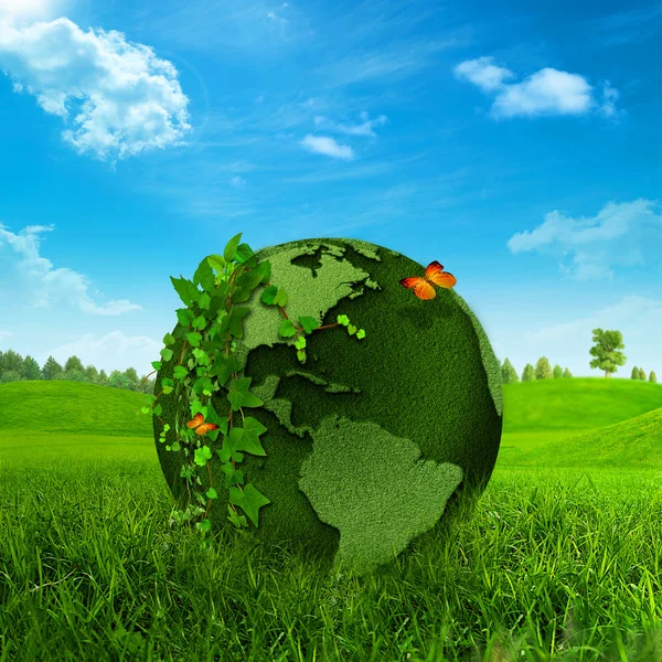 Grüne Erde. Abstrakte ökologische Hintergründe — Stockfoto