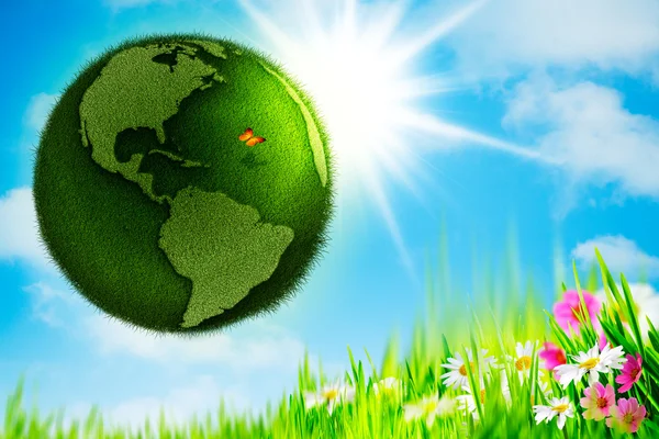 Green Earth. Abstract environmental backgrounds — Stock Photo, Image