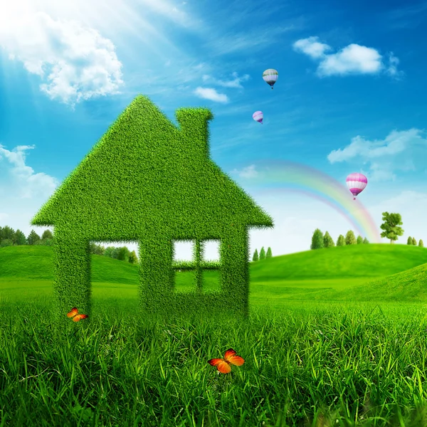 Eco House. Abstract environmental backgrounds — Stock Photo, Image