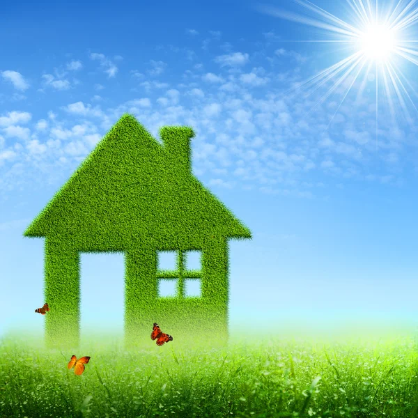 Eco House. Abstract environmental backgrounds Stock Picture