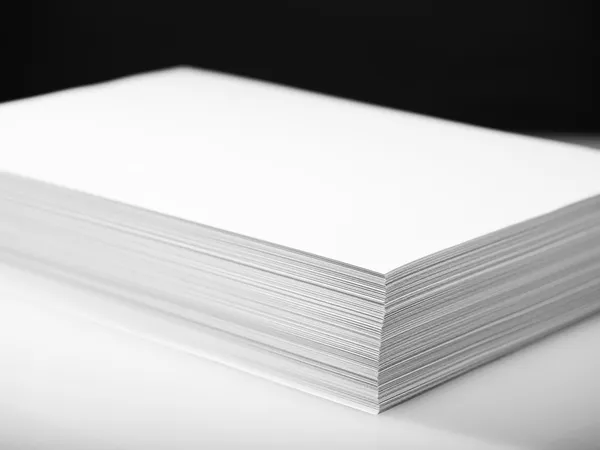 Stack of white printer and copier paper — Stock Photo, Image