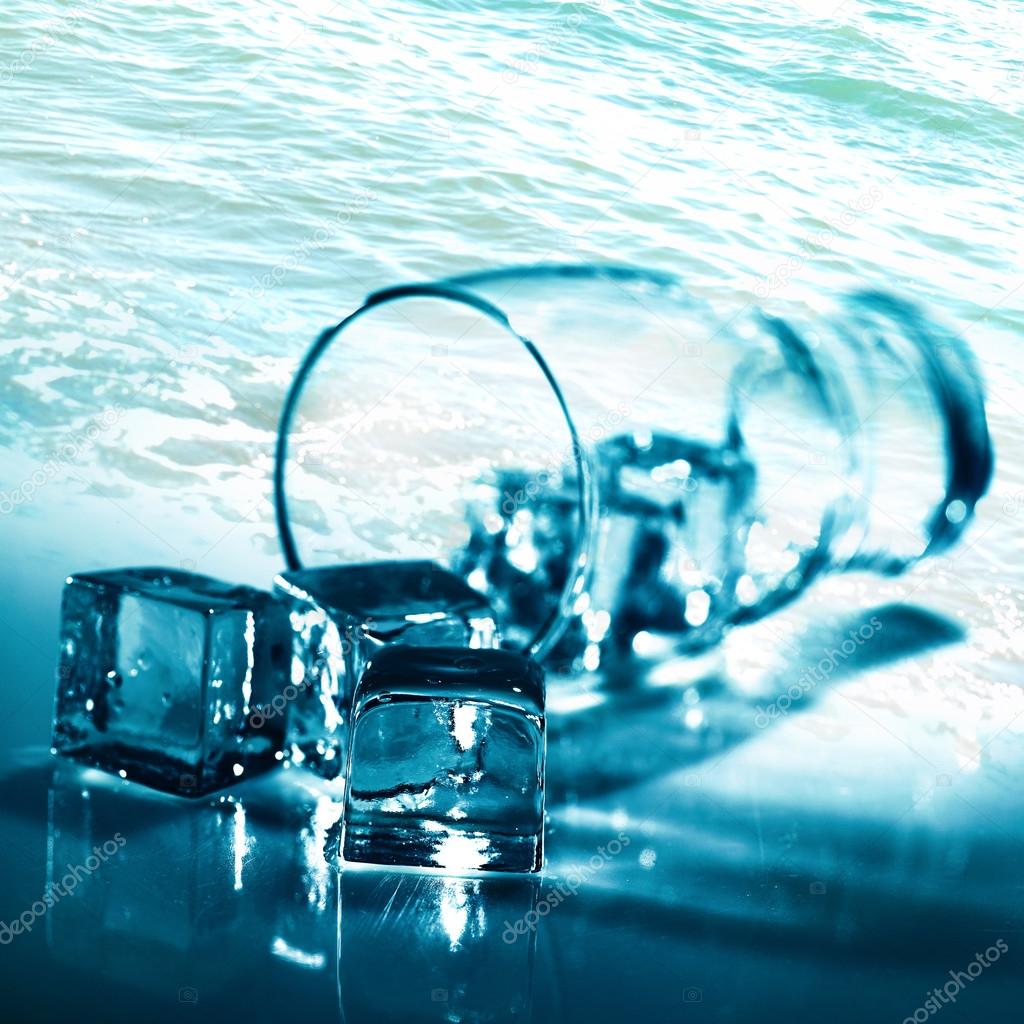 Water and ice. Abstract backgrounds for your design