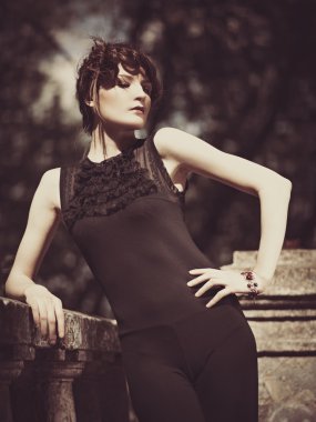 Retro kadın portresi