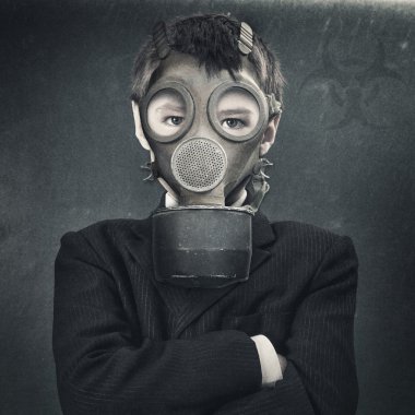 Biohazard. Tasarımınız için kıyamet erkek portre