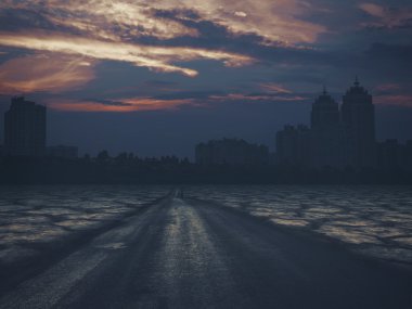 Şehir bugüne kadar çevre arka planlar soyut