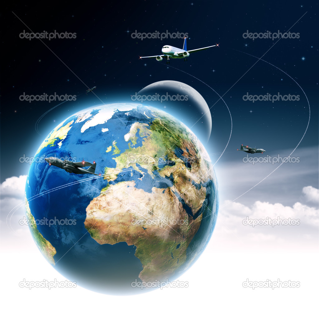 Abstract global transportation background