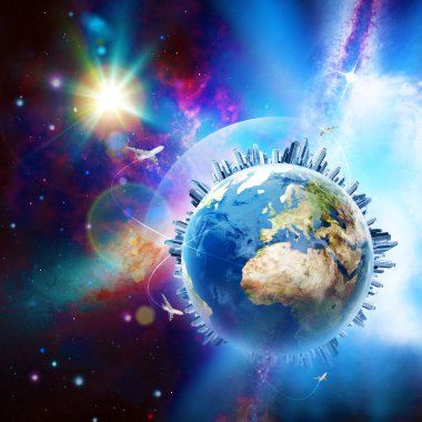 Global iletişim arka plan