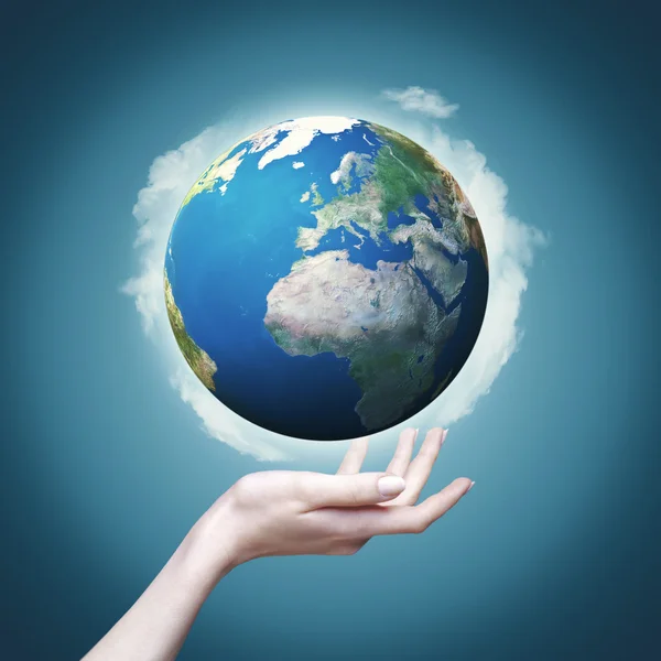 Our world in our hands — Stock Photo, Image