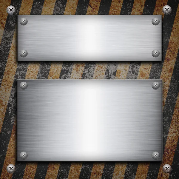Industriell grunzende Stahlplatten — Stockfoto