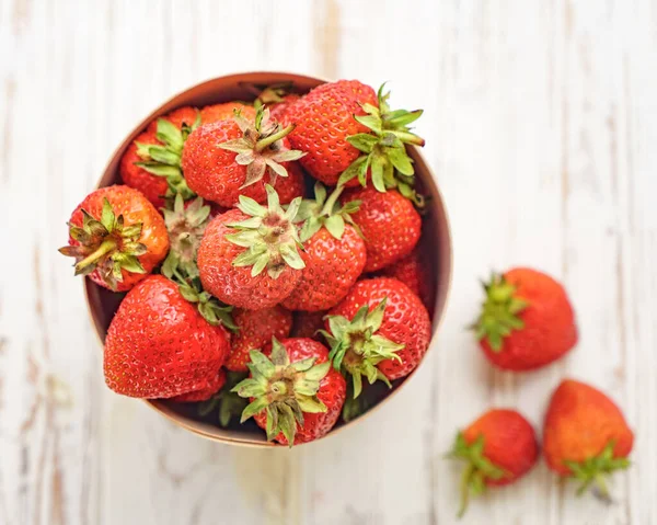 Strawberries Desk Healthy Food Backgrounds — Stock Photo, Image