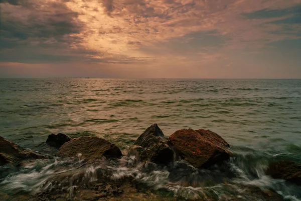 Прекрасный Вечер Море Абстрактный Естественный Фон — стоковое фото