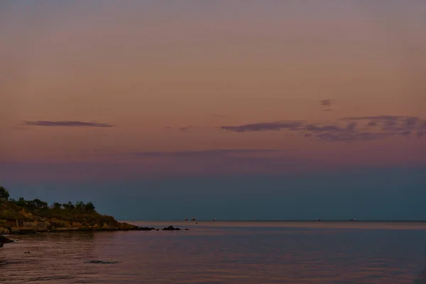 Piękny Wieczór Nad Morzem Abstrakcyjne Naturalne Tło — Zdjęcie stockowe