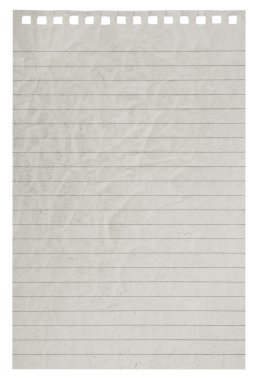 bir sayfa defter--dan sökük uzakta