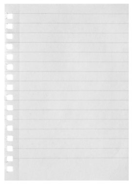 bir sayfa defter--dan sökük uzakta.