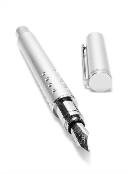 Le seul stylo sur fond blanc — Photo