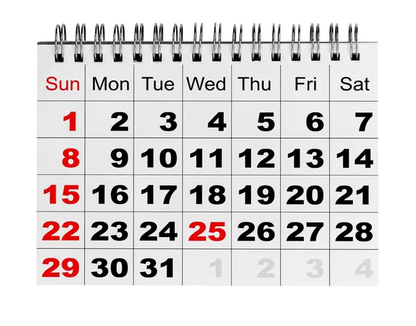 Calendario —  Fotos de Stock