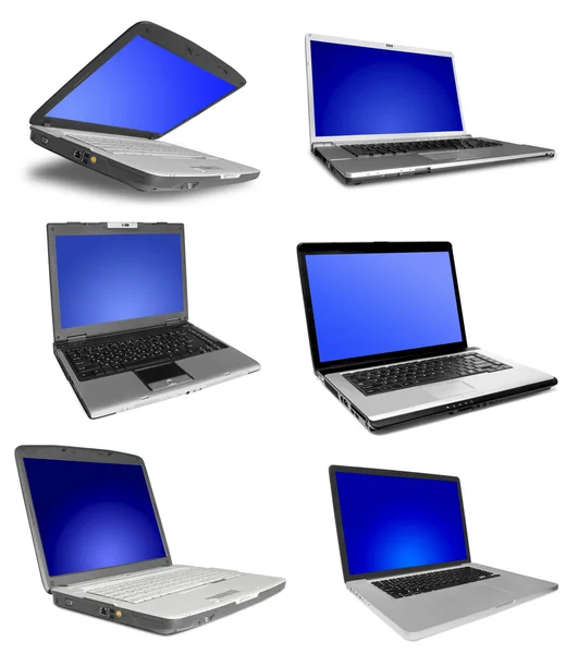 Laptop mit blauem Bildschirm — Stockfoto