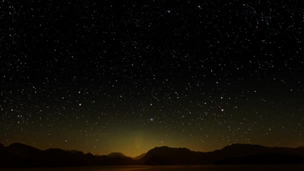 背景夜空に星と月と雲 — ストック動画