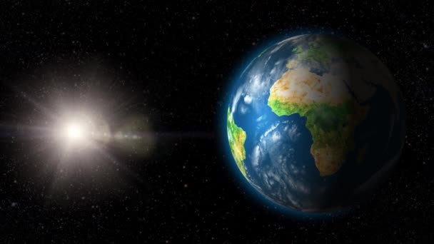 Planeta Tierra Gira Espacio Elementos Esta Imagen Proporcionados Por Nasa — Vídeos de Stock