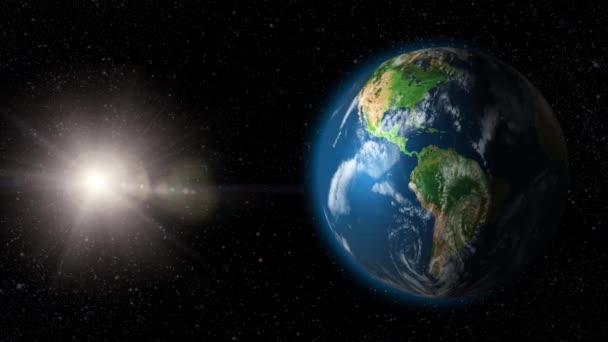 Planeta Tierra Gira Espacio Elementos Esta Imagen Proporcionados Por Nasa — Vídeo de stock