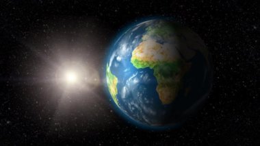 Ay 'dan Dünya' ya bakış. Bu görüntünün elementleri NASA tarafından desteklenmektedir