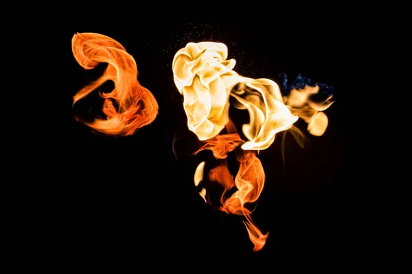 Fire Black Backgrounds — Stock Photo, Image