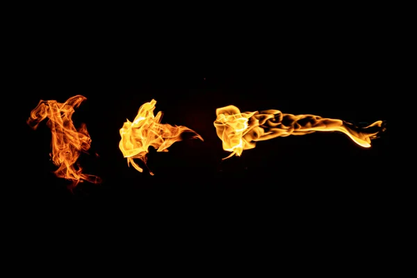 Fire Black Backgrounds — Stock Photo, Image