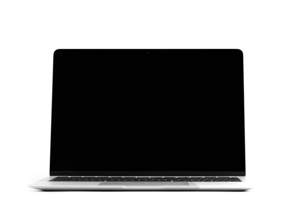 Moderner Laptop Isoliert Auf Weiß Mit Schatten — Stockfoto
