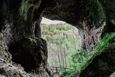 Merdivenler dağa çıkıyor.