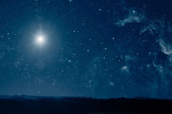 Звезда Светит Канун Рождества Христова — стоковое фото
