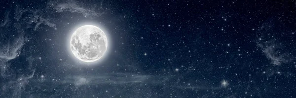 Luna Splende Vigilia Natale Gesù Cristo — Foto Stock