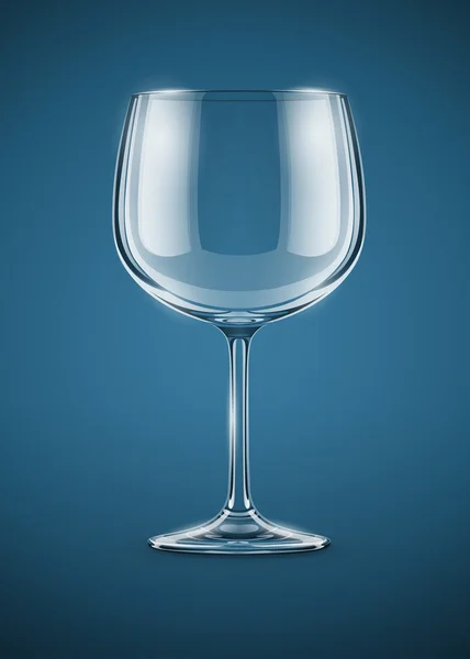 Cam kadeh şarap içmek için — Stok Vektör