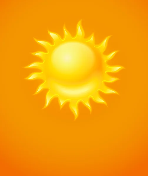 Icône jaune soleil — Image vectorielle