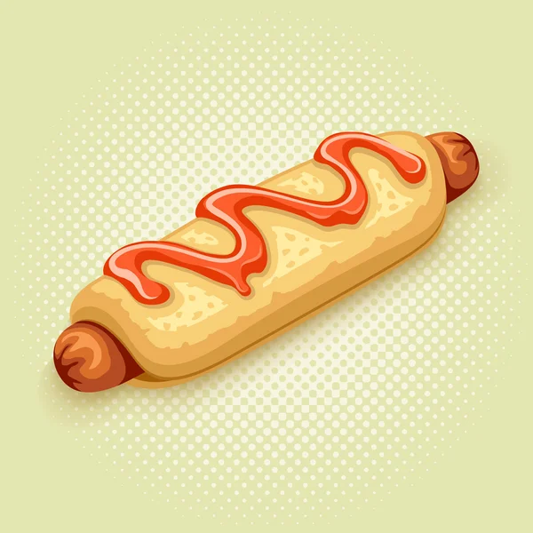 Hot dog vector illustration — Stock Vector